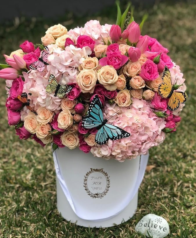 Floral Garden Butterflies Bouquet