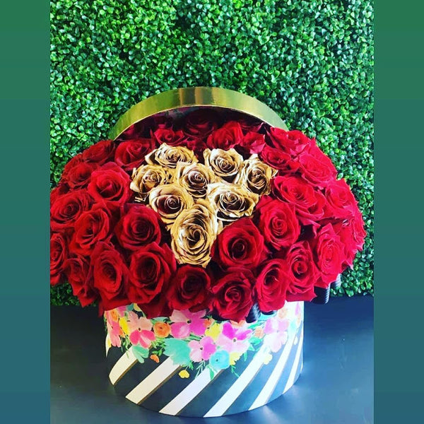 Bouquet Of Red & Golden Roses